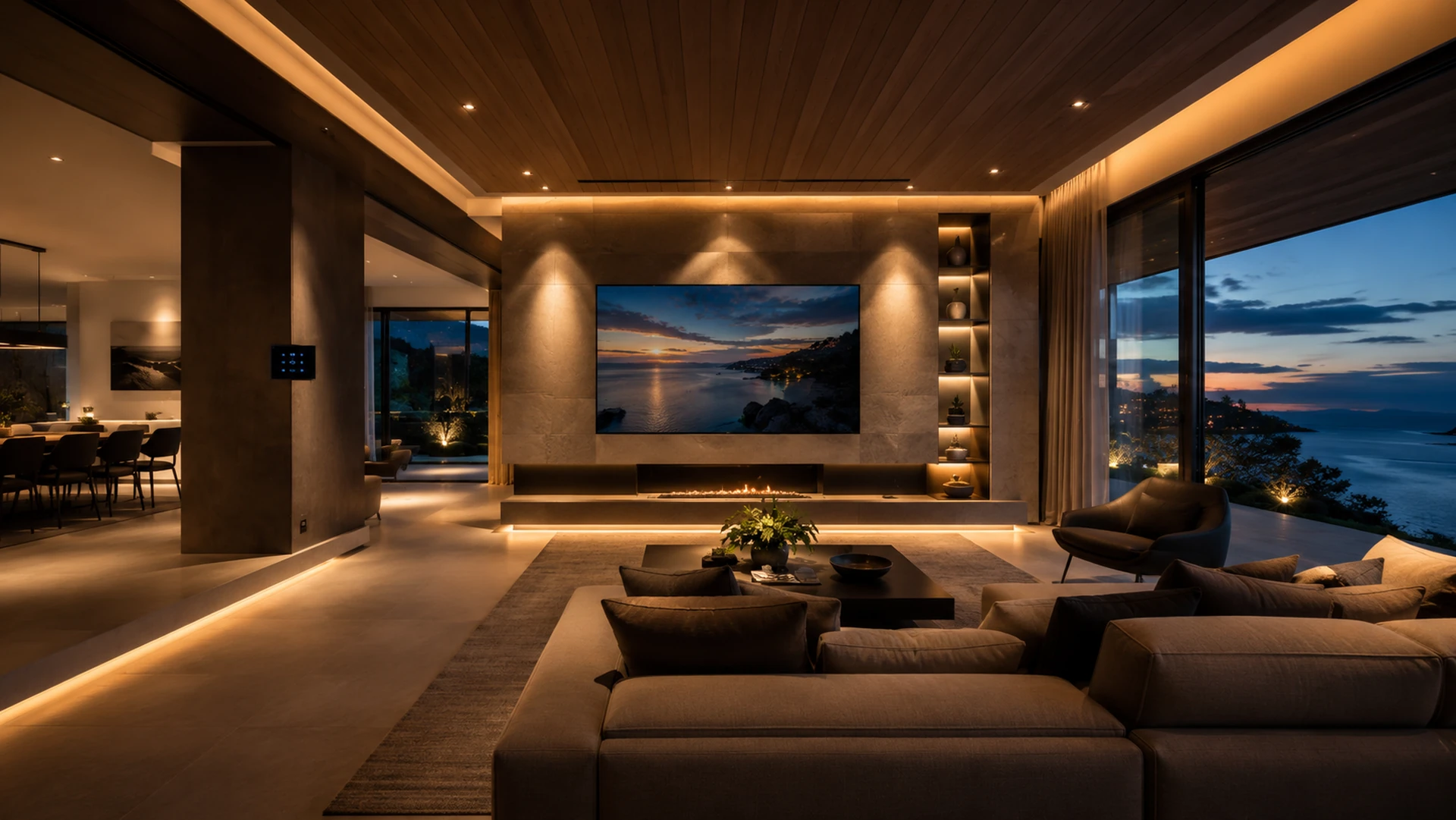 Luxury residential smart living room